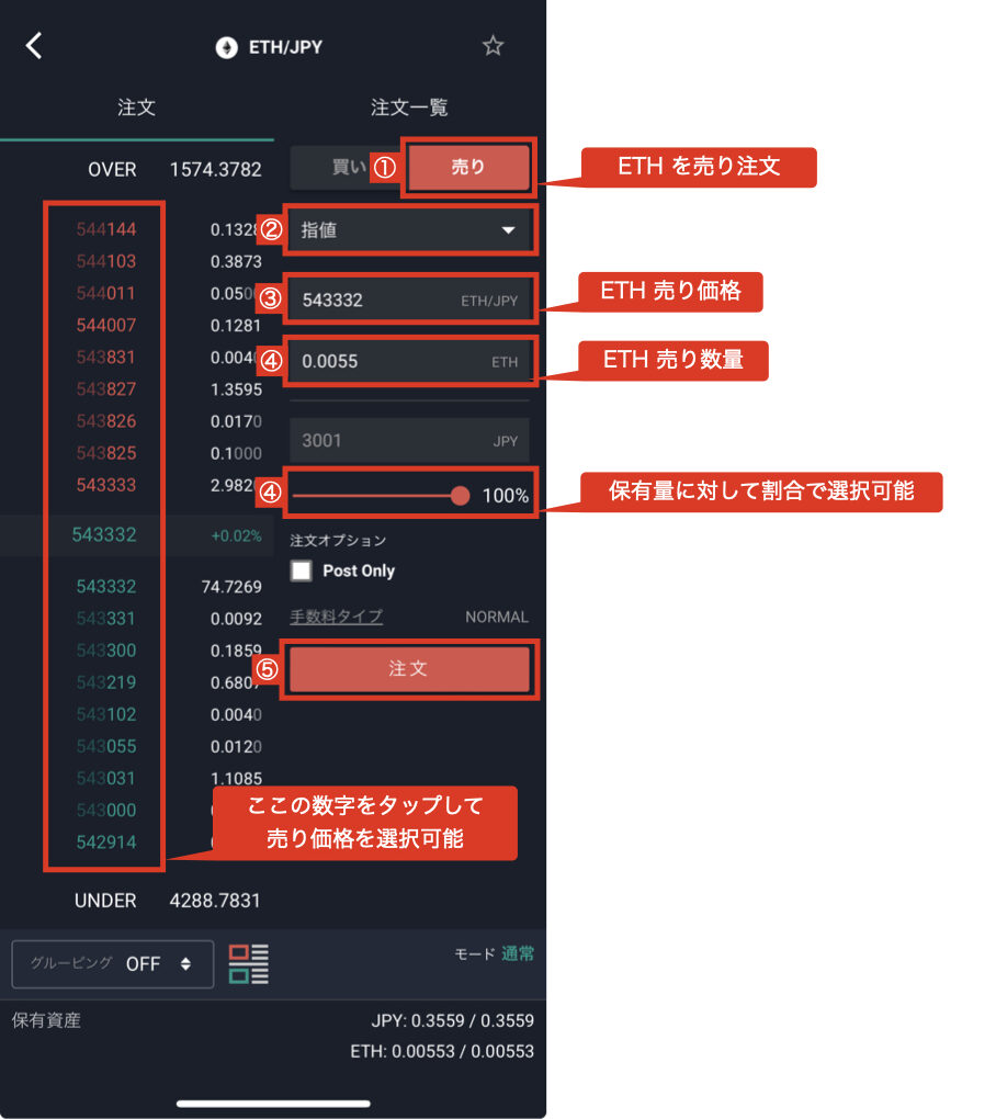 ビットバンク ETH 日本円換金